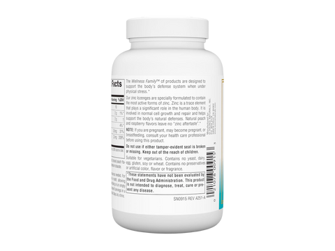 White supplement bottle with label on a white background
