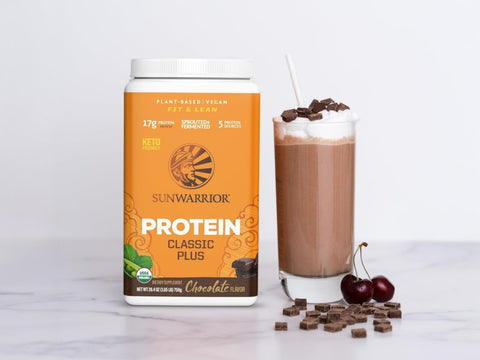 Sunwarrior Classic Plus Plant Protein, Organic Chocolate