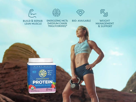 Sunwarrior Organic Plant-Based Protein Powder, Berry