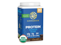 Sunwarrior Plant-Based Protein Powder tub, chocolate flavour 750g.