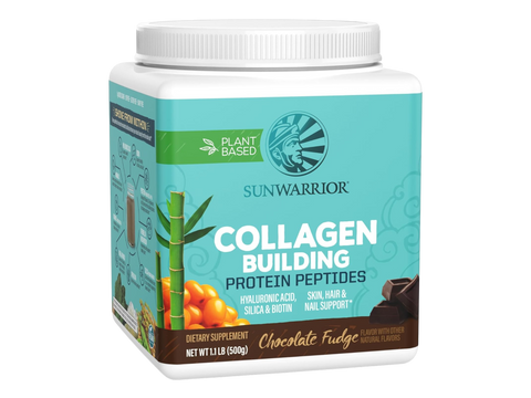 Sunwarrior Plant-Based Collagen Protein Powder 500g Tub - Chocolate Fudge Flavour