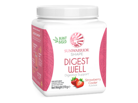 Sunwarrior Shape Digest Well supplement container on a white background