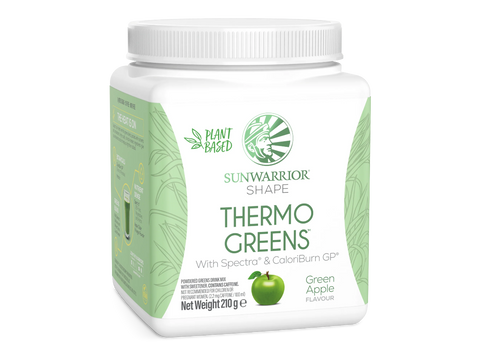 Sunwarrior Thermo Greens supplement container on a white background