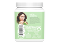 Container of Meta Greens with a woman's face on the label against a white background