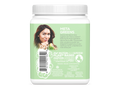 Container of Meta Greens with a woman's face on the label