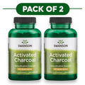 Swanson Activated Charcoal 260mg Capsules 120 Capsules Pack of 2