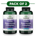 Swanson Triple Magnesium Complex 400mg 300 Vegan Capsules Pack of 2
