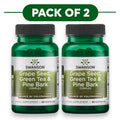 Swanson Grape Seed Green Tea Pine Bark Herbal Complex 60 Capsules Pack of 2