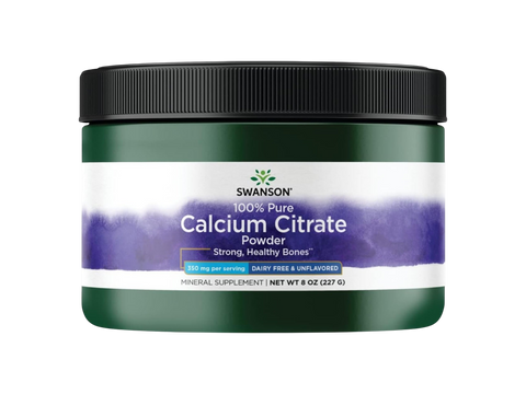 Swanson Calcium Citrate Powder jar on a white background