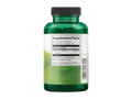 Green supplement bottle with label on a white background
