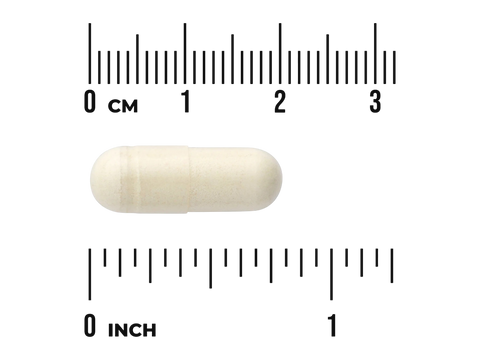 Swanson Apigenin 50 mg Bioflavonoid Capsules – 90 Count capsule size comparison with measurement scale