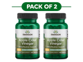 Swanson Apple Cider Vinegar 200mg Double Strength 120 Tablets Pack of 2 bottle supplement
