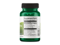Green supplement bottle with label on a white background