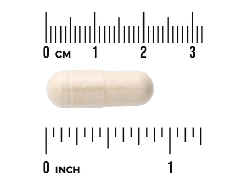 Swanson Catuaba Bark Supplement 465 mg – 120 Count capsule size comparison with measurement scale