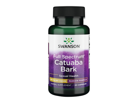 Swanson Catuaba Bark Supplement 465 mg – 60 Count herbal dietary supplement bottle front label