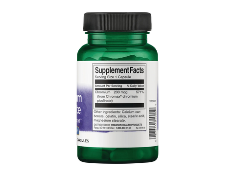 Supplement bottle with green label on a white background