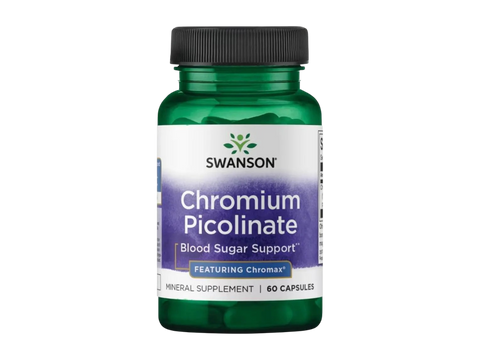 Swanson Chromium Picolinate supplement bottle on a white background