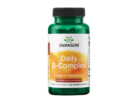 Swanson Daily B-Complex supplement bottle on a white background