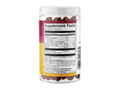 Supplement container with label showing 'Supplement Facts' on a white background