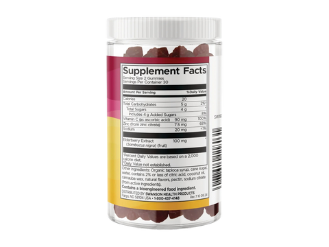 Supplement container with label showing 'Supplement Facts' on a white background