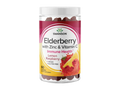 Swanson Elderberry with Zinc & Vitamin C supplement jar on a white background