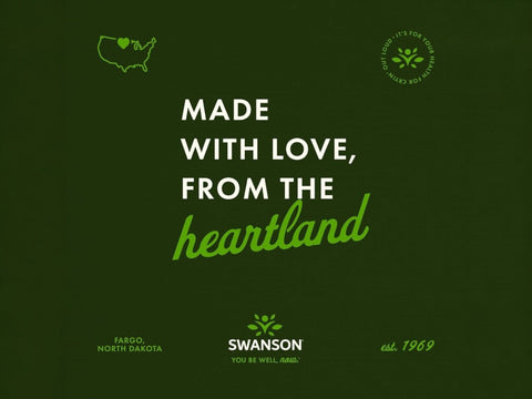 Swanson Epimedium Extract 500 mg Standardized Capsules – 120 Count made with love from the heartland Swanson brand infographic