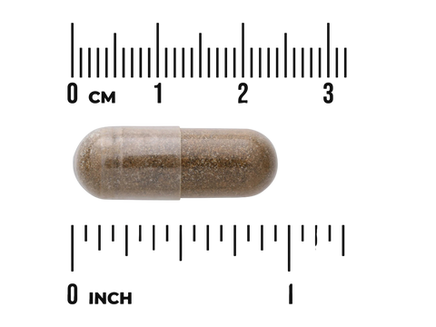Swanson Epimedium Extract 500 mg Standardized Capsules – 120 Count capsule size comparison with measurement scale