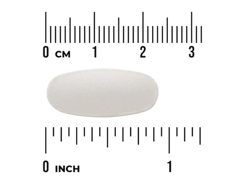 Swanson Fat Burner Vegan Tablets – 60 Count tablet size comparison with measurement scale