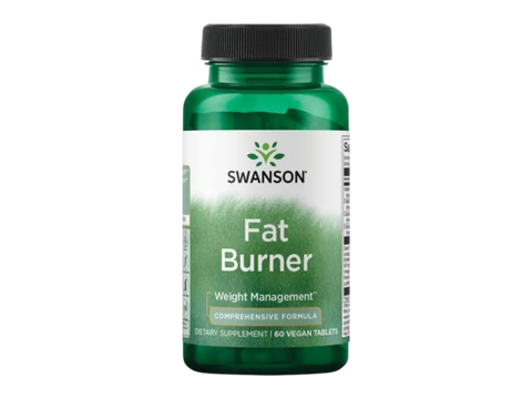 Swanson Fat Burner Vegan Tablets – 60 Count dietary supplement bottle front label