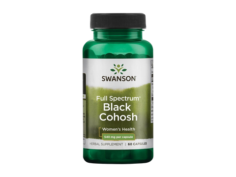 Swanson Full Spectrum Black Cohosh supplement bottle on a white background