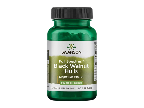 Swanson Full Spectrum Black Walnut Hulls 500mg Capsules - 60 Count