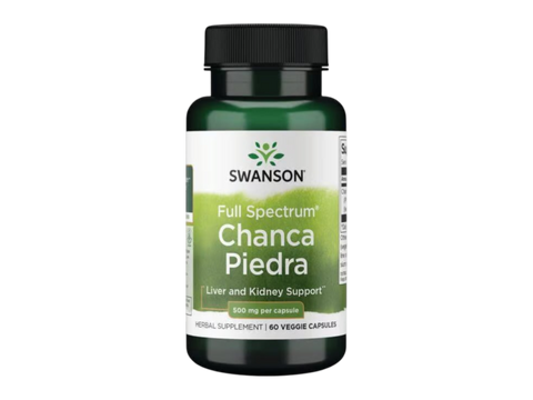 Swanson Full Spectrum Chanca Piedra 500 mg – 60 Veggie Capsules herbal dietary supplement bottle front label