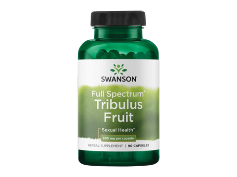 Swanson Full Spectrum Tribulus Fruit 500 mg Capsules – 90 Count herbal dietary supplement bottle front label
