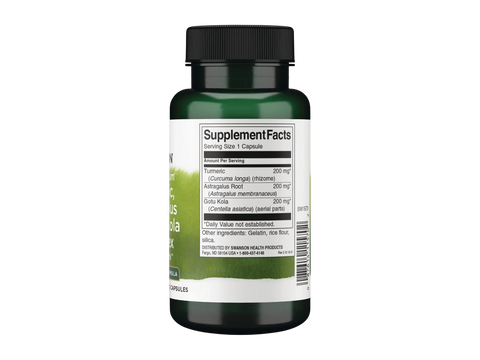 Supplement bottle with label on a white background