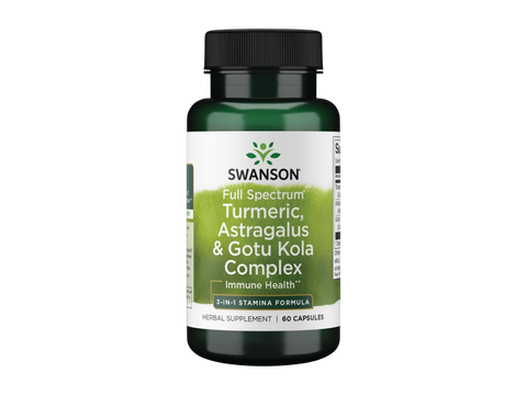 Swanson Full Spectrum Turmeric Astragalus Gotu Kola Complex – 60 Capsules