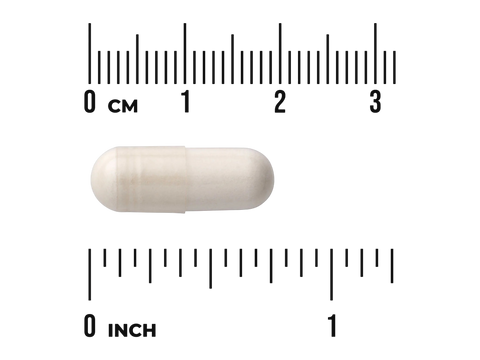 Swanson Korean Ginseng Supplement 250 mg – 300 Capsules capsule size comparison with measurement scale