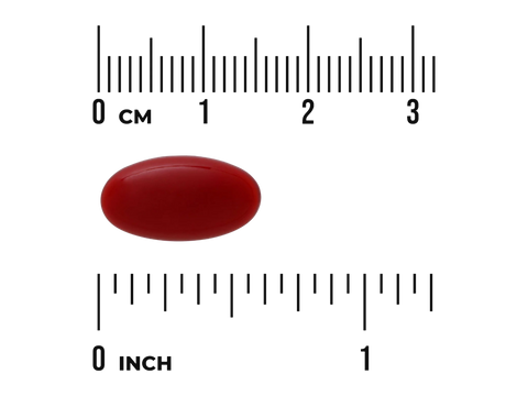 Swanson Lycopene 10 mg Antioxidant Softgels – 120 Count softgel size comparison with measurement scale