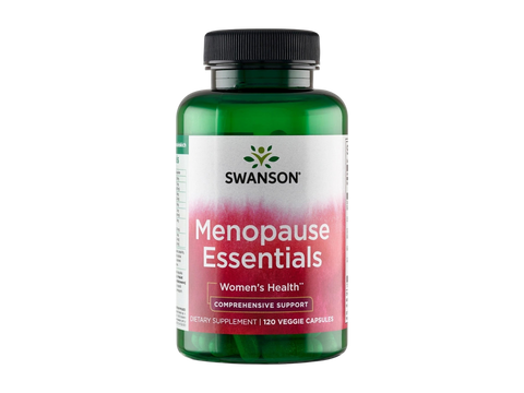 Swanson Menopause Essentials supplement bottle on a white background