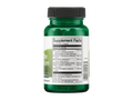 Green supplement bottle with label on a white background