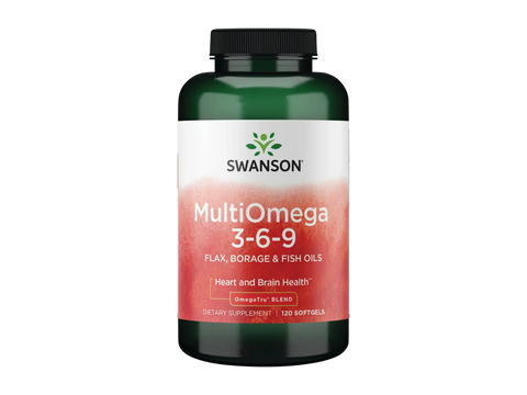 Swanson MultiOmega 3-6-9 Flax Fish & Borage Oil – 120 Softgels
