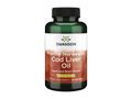 Swanson Pristine Norwegian Cod Liver Oil supplement bottle on a white background