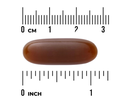 Swanson Sunflower Lecithin Softgels – 90 Count softgel size comparison with measurement scale