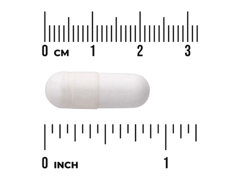 Swanson Triple Magnesium Complex – 400 mg per Capsule – 300 Count capsule size comparison with measurement scale