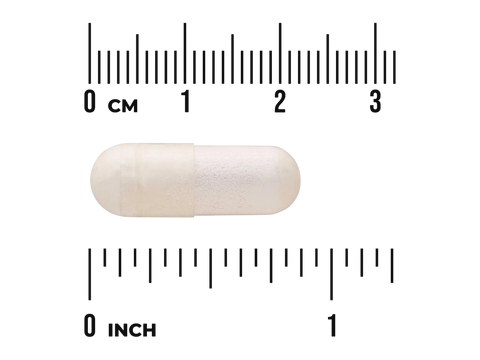 Swanson Triple Magnesium Complex – 400 mg per Capsule – 30 Count capsule size comparison with measurement scale