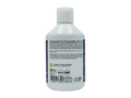White bottle with a label on a white background