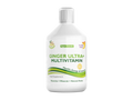 Bottle of Ginger Ultra+ Multivitamin on a white background