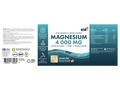Magnesium supplement packaging with blue and white design on a white background