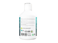 Bottle with label on a white background
