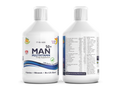 Two bottles of 50+ Man Multivitamin supplement on a white background
