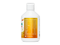 Bottle of vitamin supplement with a white background